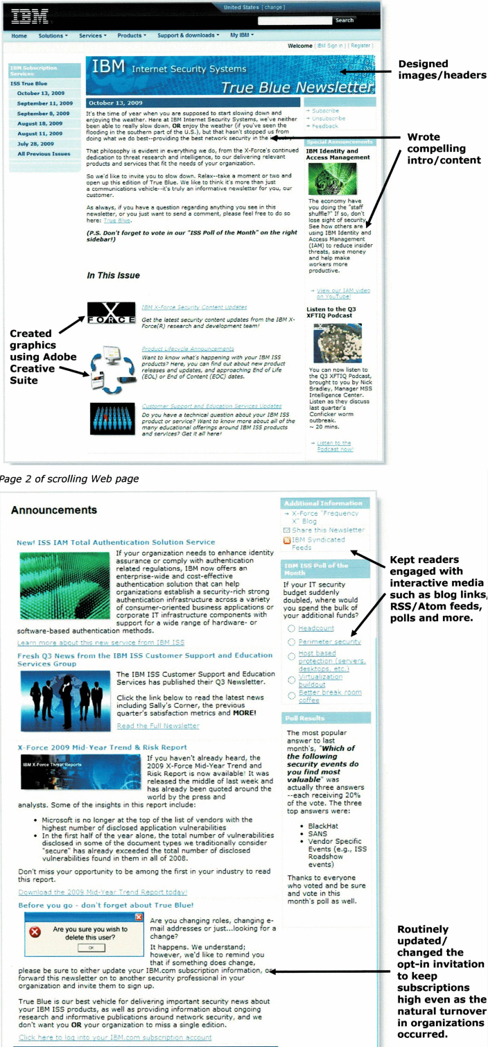 Chris Souther - IBM TrueBlue Newsletter I managed.