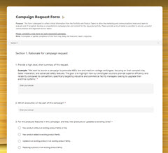 Microsoft Form - Campaign Request Form